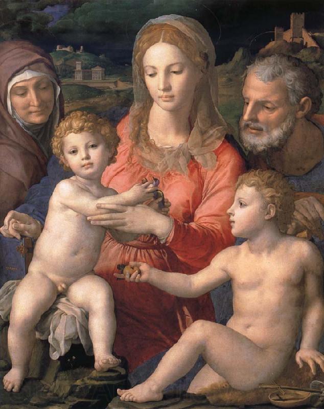 Agnolo Bronzino Holy Family with St  Anne and the infant Norge oil painting art